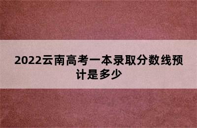 2022云南高考一本录取分数线预计是多少