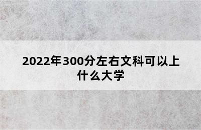 2022年300分左右文科可以上什么大学