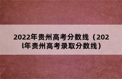 2022年贵州高考分数线（202l年贵州高考录取分数线）