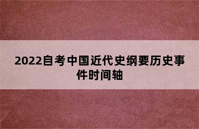 2022自考中国近代史纲要历史事件时间轴