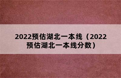 2022预估湖北一本线（2022预估湖北一本线分数）