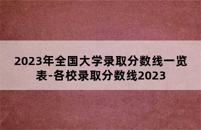 2023年全国大学录取分数线一览表-各校录取分数线2023