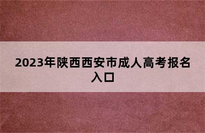 2023年陕西西安市成人高考报名入口