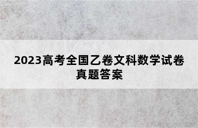 2023高考全国乙卷文科数学试卷真题答案