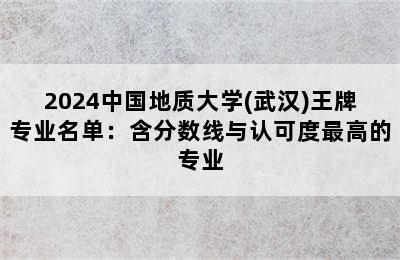 2024中国地质大学(武汉)王牌专业名单：含分数线与认可度最高的专业