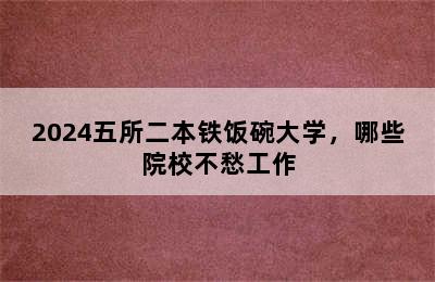 2024五所二本铁饭碗大学，哪些院校不愁工作