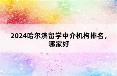 2024哈尔滨留学中介机构排名，哪家好