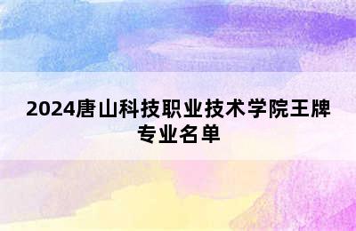 2024唐山科技职业技术学院王牌专业名单