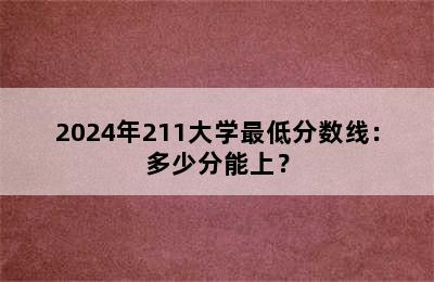 2024年211大学最低分数线：多少分能上？