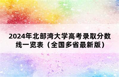 2024年北部湾大学高考录取分数线一览表（全国多省最新版）