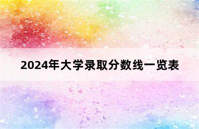 2024年大学录取分数线一览表