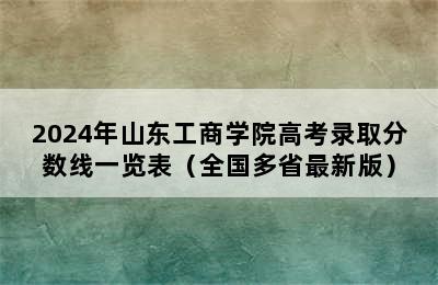 2024年山东工商学院高考录取分数线一览表（全国多省最新版）