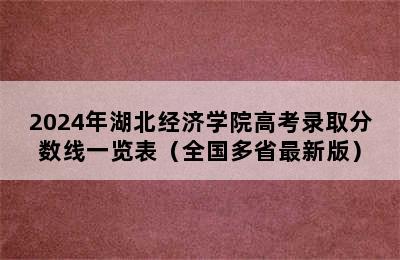 2024年湖北经济学院高考录取分数线一览表（全国多省最新版）