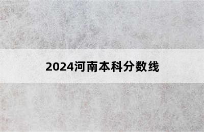 2024河南本科分数线