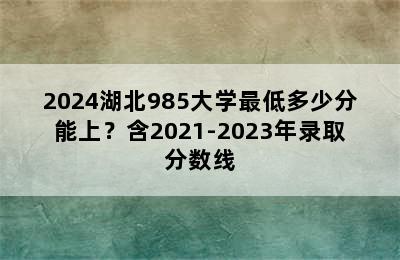 2024湖北985大学最低多少分能上？含2021-2023年录取分数线