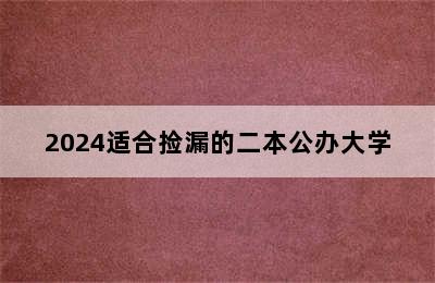 2024适合捡漏的二本公办大学