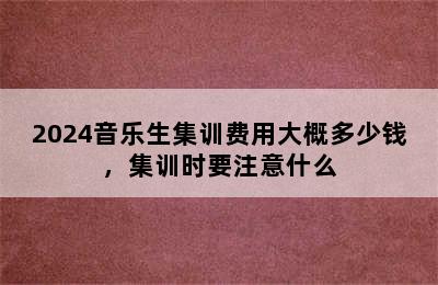 2024音乐生集训费用大概多少钱，集训时要注意什么