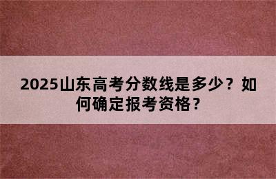 2025山东高考分数线是多少？如何确定报考资格？