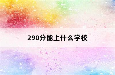 290分能上什么学校