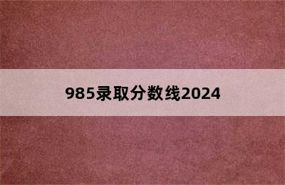 985录取分数线2024