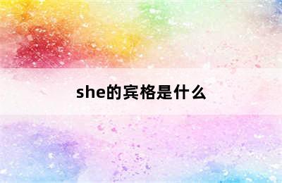 she的宾格是什么