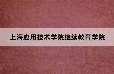 上海应用技术学院继续教育学院