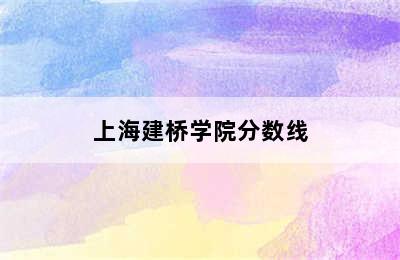 上海建桥学院分数线