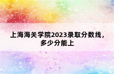 上海海关学院2023录取分数线，多少分能上