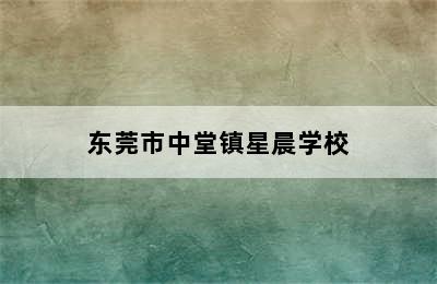 东莞市中堂镇星晨学校