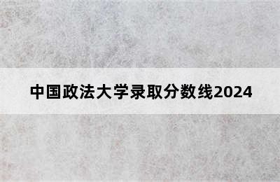 中国政法大学录取分数线2024