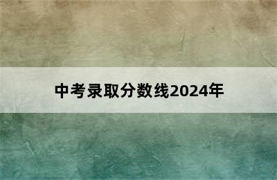 中考录取分数线2024年