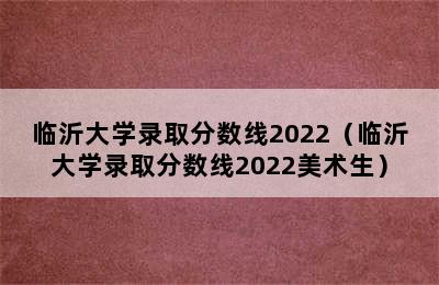 临沂大学录取分数线2022（临沂大学录取分数线2022美术生）