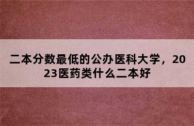 二本分数最低的公办医科大学，2023医药类什么二本好