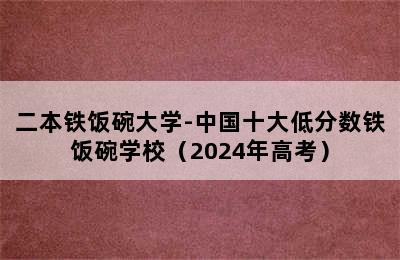 二本铁饭碗大学-中国十大低分数铁饭碗学校（2024年高考）