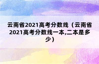 云南省2021高考分数线（云南省2021高考分数线一本,二本是多少）