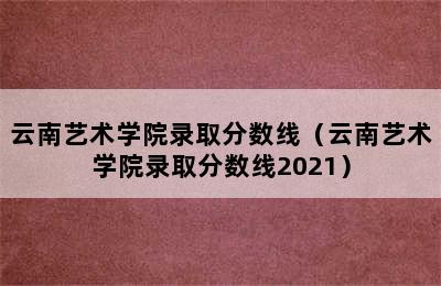 云南艺术学院录取分数线（云南艺术学院录取分数线2021）