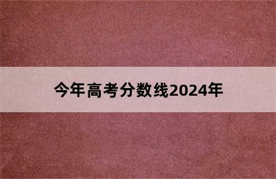 今年高考分数线2024年