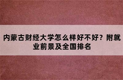 内蒙古财经大学怎么样好不好？附就业前景及全国排名