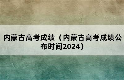 内蒙古高考成绩（内蒙古高考成绩公布时间2024）