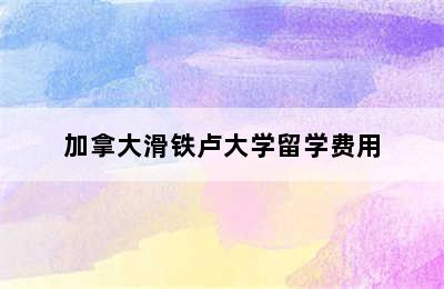 加拿大滑铁卢大学留学费用