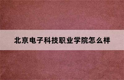 北京电子科技职业学院怎么样