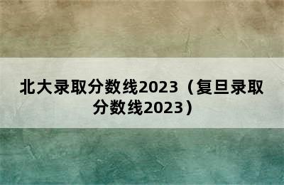 北大录取分数线2023（复旦录取分数线2023）