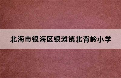 北海市银海区银滩镇北背岭小学