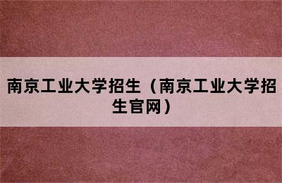 南京工业大学招生（南京工业大学招生官网）