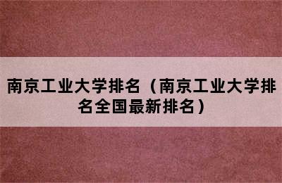 南京工业大学排名（南京工业大学排名全国最新排名）