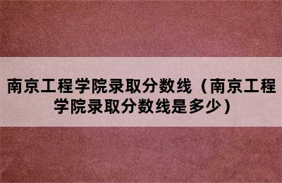 南京工程学院录取分数线（南京工程学院录取分数线是多少）