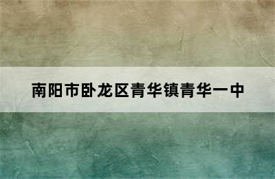 南阳市卧龙区青华镇青华一中