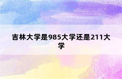 吉林大学是985大学还是211大学