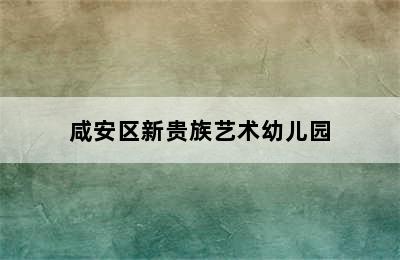 咸安区新贵族艺术幼儿园