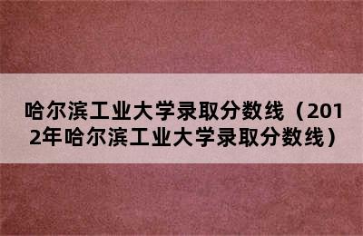 哈尔滨工业大学录取分数线（2012年哈尔滨工业大学录取分数线）